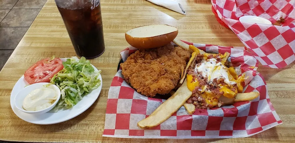 Tenderloin with Cheese and Bacon Fries